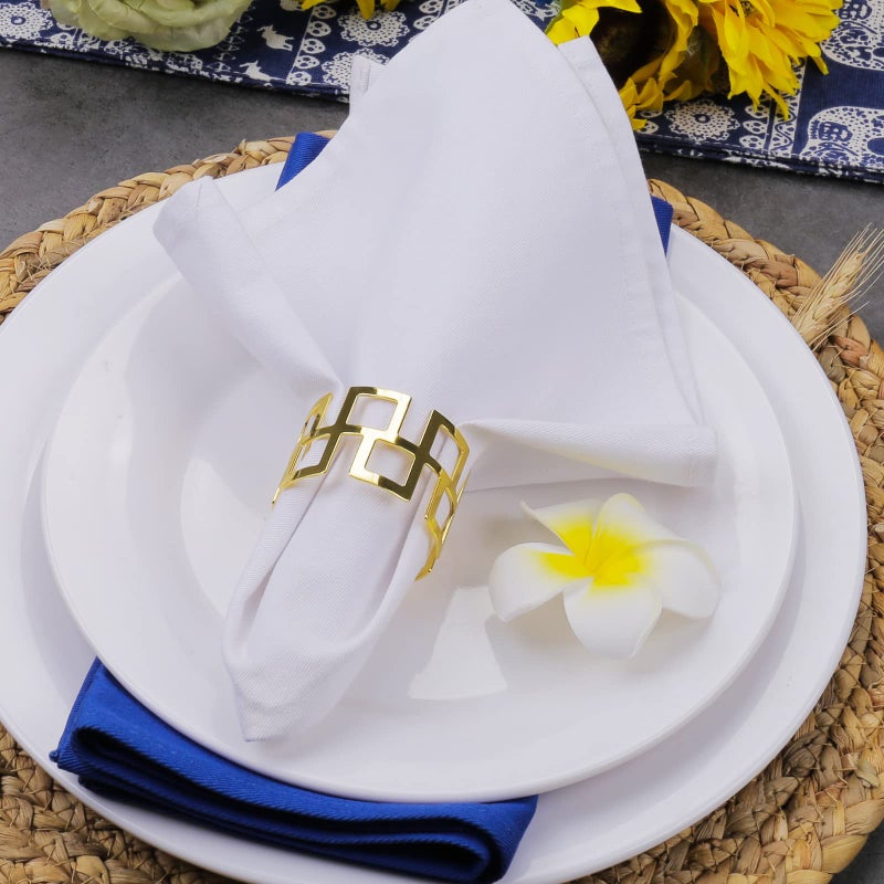 LogHog Delicate Christmas Gold Napkin Rings Set of 12, Ideal Table Setting Napkin Buckles for Christmas, Thanksgiving, Wedding, Parties, Holiday (Elegant Gold) - Image 4